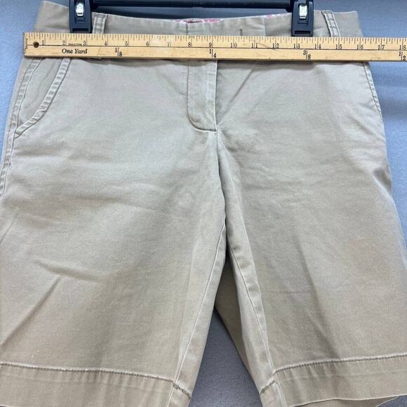 J. Crew Women's City Fit Khaki Chino Shorts Size 6 Stretch - Picture 2 of 10